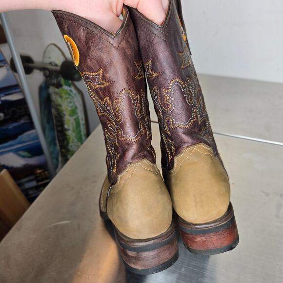 LA SIERRA Y CARRETA Western Leather Boots Embroidered Size 26/7.5 main image 8